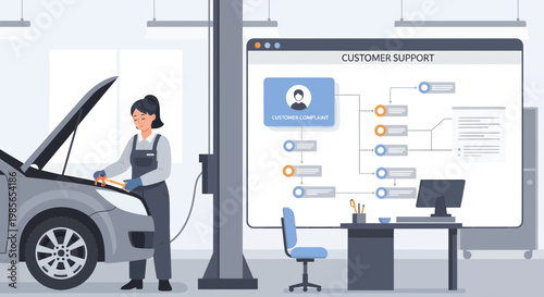 Mechanic working on a car 3.