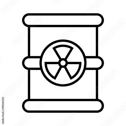 Radiation icon vector. Nuclear energy Illustration sign. Emitting symbol. Nuclear waste logo.