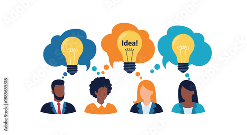 Group of happy children playing and running among colorful patterned teepee tents at a summer camp in a beautiful green mountain landscape.