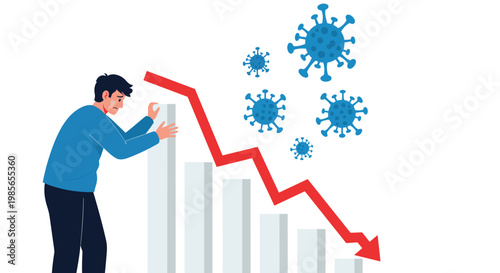 Handcuffed young man being escorted by two police officers in uniform with symbolic scales of justice appearing in background.