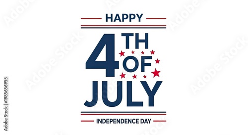 Happy 4th of july celebrating independence day usa with patriotic festive graphics