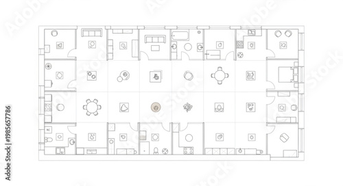 Detailed architectural floor plan of a building layout.