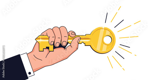 Romantic couple walking hand-in-hand along a sandy beach with their dog during a calm sunset with palm trees in the background.