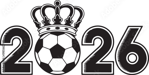 Dynamic Neon Lit Football World Cup Trophy Silhouette Against Deep Navy Backdrop Ideal for Sports Themed Digital Campaigns and Social Media Graphics