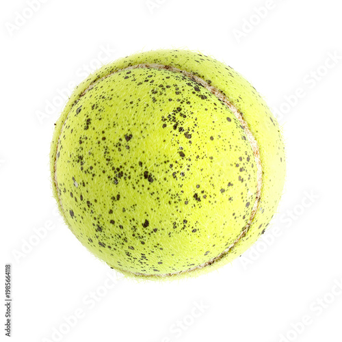 Tennis ball with transparent background isolated object for sports and recreation concepts