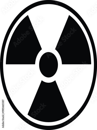 Minimalist infinity symbol with thick black border and circular background Vector