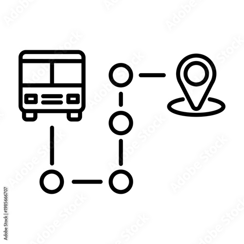 Bus icon vector. Public transport Illustration sign. Bus stop symbol. Bus station logo. Bus route web icon.