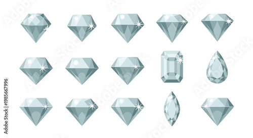 Collection of various diamond gemstones 1.