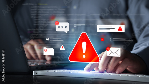 Obraz na płótnie Tech businesses are facing warning signs about cloud interfaces, infrastructure failures, application downtime, and cyber threats