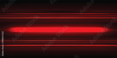 Bright red abstract light background with colorful lines and motion blur pattern for a horizontal web banner design