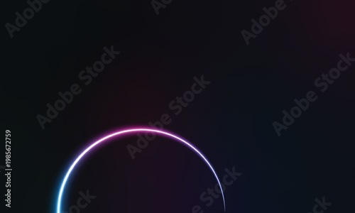  Neon effect vector design, glowing borders in dark background.