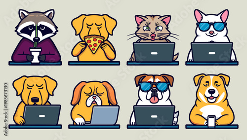 This minimalist illustration evokes a sense of modern connection and interaction with technology. Ideal for representing digital workflows, user inter