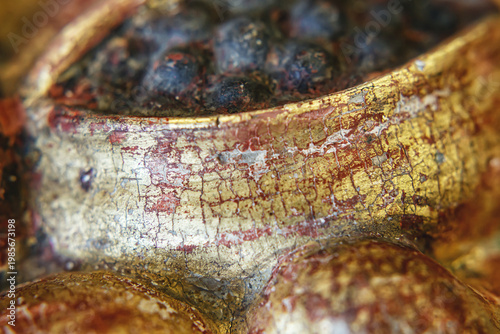 Detail of a Decorative Object With Texture and Color From a Historical Piece Created Many Years Ago
