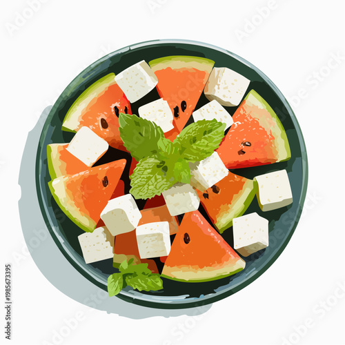 Wassermelonen-Feta-Salat
