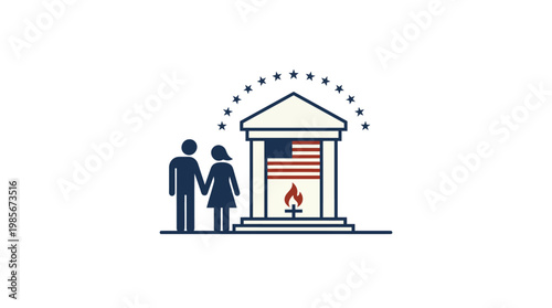 Couple Honors American Patriotism at Monument