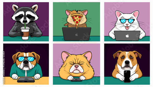 This illustration depicts hands actively typing, conveying concepts of productivity and work. Ideal for articles, blogs, or presentations about techno