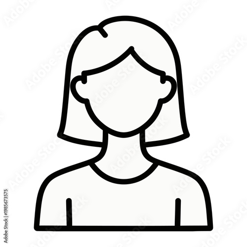 Vector of a woman's face with a simple and modern design
