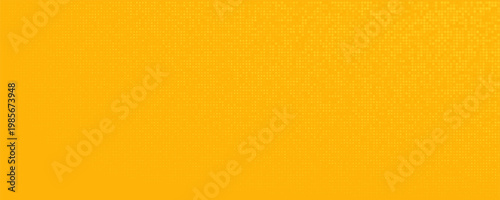 Yellow halftone pattern. Retro comic gradient background. Bright orange pixelated dotted texture overlay. Cartoon pop art faded gradient pattern. Vector backdrop for poster, banner, advertisement