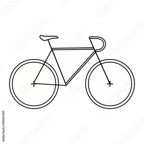 Vector of a simple bicycle with a minimalist design