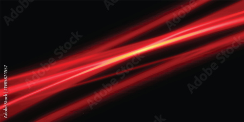 An abstract red and black background featuring a glowing wave pattern and bright energy lines creates a dynamic motion texture for a modern art wallpaper design