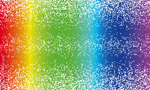 Vibrant Rainbow Gradient Background Adorned with Sparkling White Particles, Creating a Festive and Dynamic Abstract Design for Celebrations.