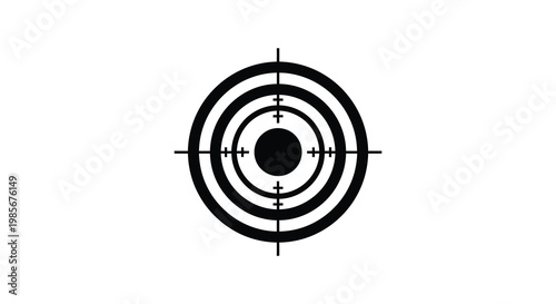 A stark black target with concentric circles and crosshairs presents a focused point a striking silhouette high quality