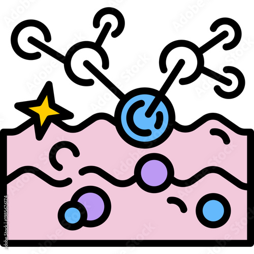 Collagen lineal color icon