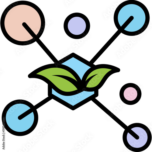 Antioxidants lineal color icon