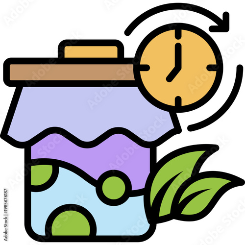 Fermented Ingredients lineal color icon