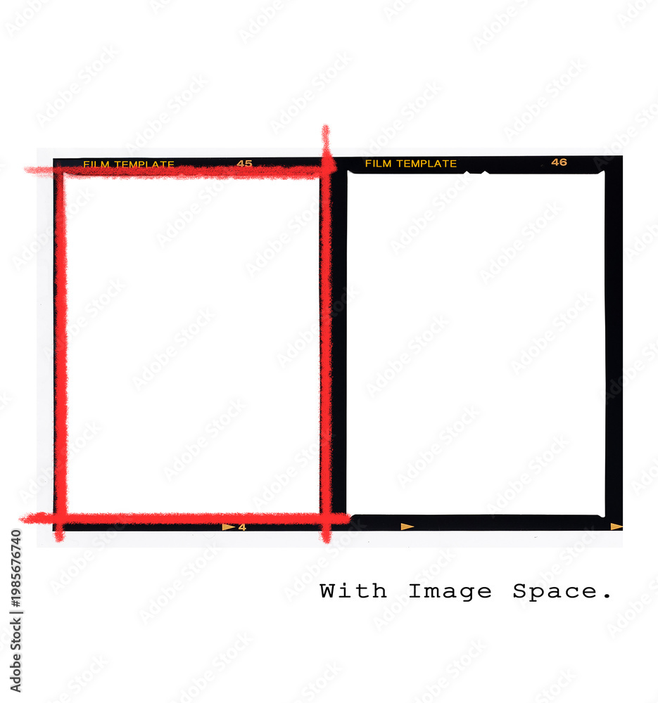 Fotografie Medium format 120 film frame.With image space.