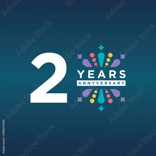 20 Years anniversary logo template for celebration event, invitation, greeting, web.
