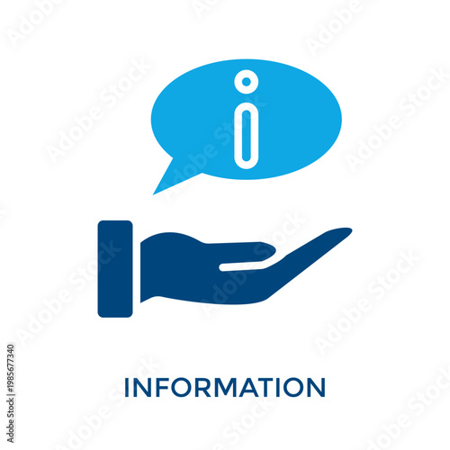 Information Icon Dual Tone Style. Vector Illustration For Graphic Design