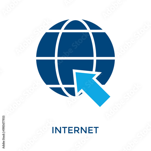 Internet Icon Dual Tone Style. Vector Illustration For Graphic Design