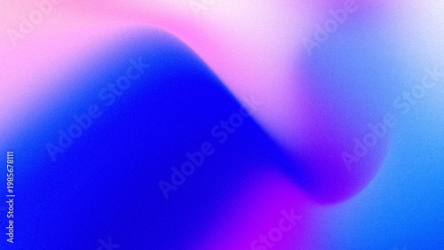 Vibrant blue and purple mesh gradient background with heavy grain texture for retro poster design