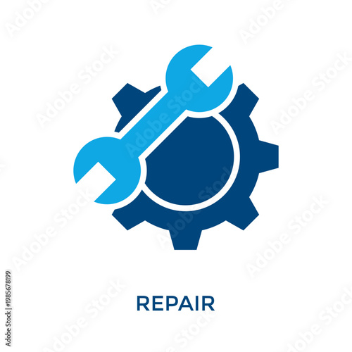 Repair Icon Dual Tone Style. Vector Illustration For Graphic Design