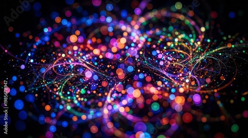 Colorful Abstract Light Patterns Light Patterns Colorful Bokeh Swirls Design Art. Concept featuring light, patterns, colorful, bokeh, swirls for professional commercial design.