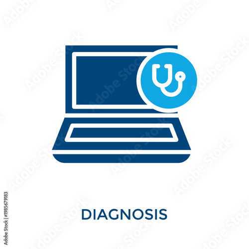 Diagnosis Icon Dual Tone Style. Vector Illustration For Graphic Design