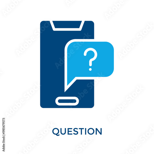 Question Icon Dual Tone Style. Vector Illustration For Graphic Design