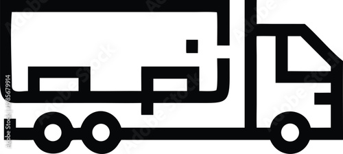 Modern commercial box truck for efficient cargo and logistics transportation services