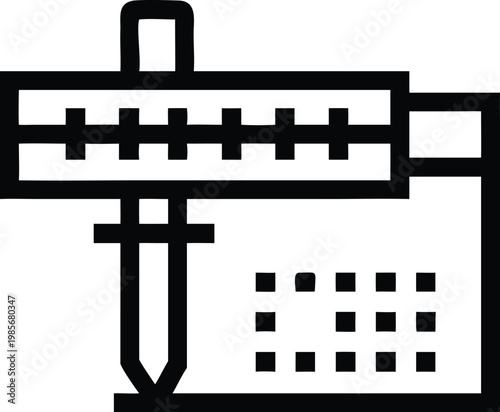 Modern industrial drilling or lathe machine at work in a manufacturing facility