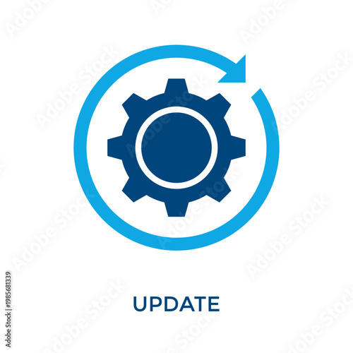 Update Icon Dual Tone Style. Vector Illustration For Graphic Design