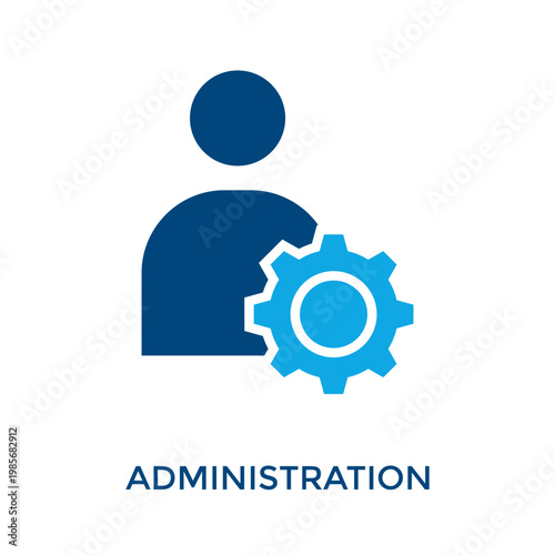 Administration Icon Dual Tone Style. Vector Illustration For Graphic Design