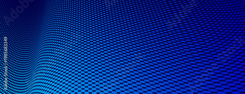 Blue lines in 3D perspective vector abstract background, dynamic linear minimal design, wave lied pattern in dimensional and movement.