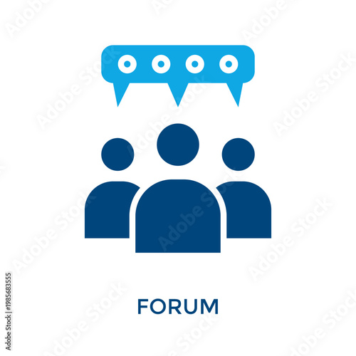 Forum Icon Dual Tone Style. Vector Illustration For Graphic Design