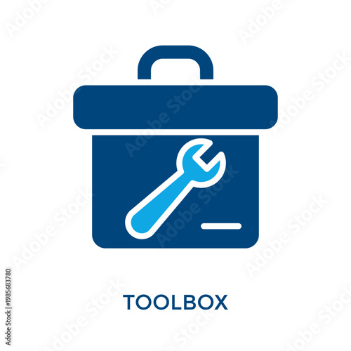 Toolbox Icon Dual Tone Style. Vector Illustration For Graphic Design
