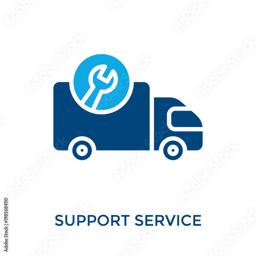 Support Service Icon Dual Tone Style. Vector Illustration For Graphic Design