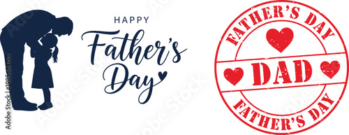Touching father's day silhouette celebrating dad with love and appreciation