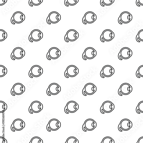 Human eye diagram line art forming a repeating pattern on white background