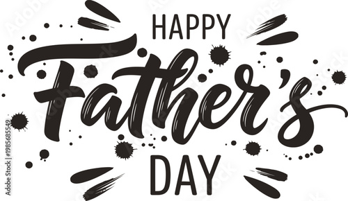 Happy father's day stylish calligraphy design for celebrating dad