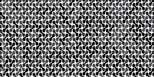 seamless pattern metal grid meatball wall decoration with chains circle wallpaper black and gray paper ornament cover, page, banner template design.